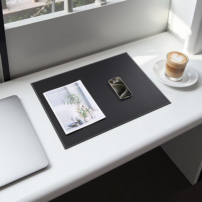 KINGFOM Desk Pad & Mat 24" x 18" Protector Large Mouse Pad PU Leather - Image 4