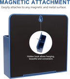 Blue Magnetic Dry Erase Marker Holder, Pencil Storage Cup - Image 4