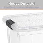 Superio Storage Bins with Lids- 2 Pack, 1.85 Qt Clear Boxes - Image 4