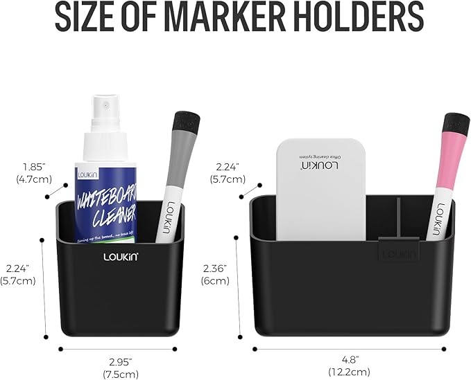 loukin Magnetic & Adhesive Dry Erase Marker Holder - Image 4