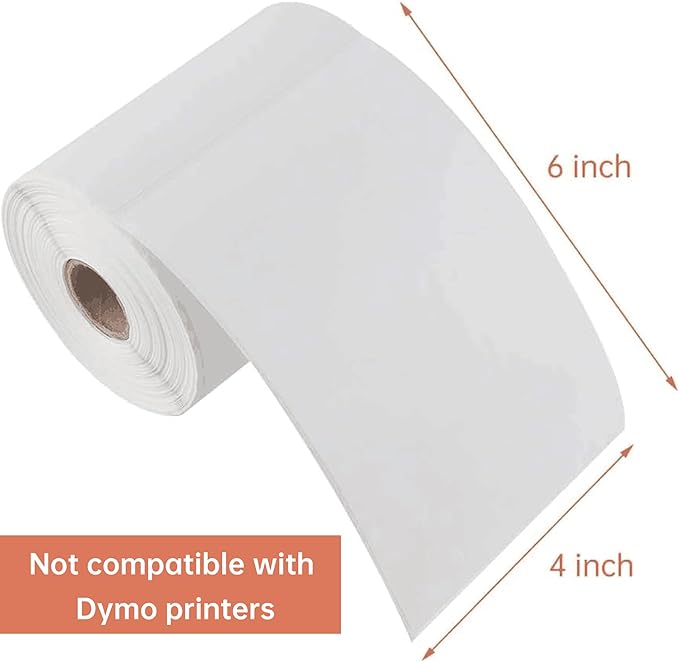 L LIKED 4000 Count 4" x 6" Direct Blank Thermal Shipping Labels - Image 2
