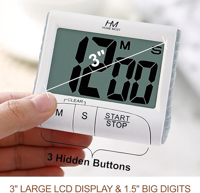 HOME MOST 3" Large Display Kitchen Timer - Image 2