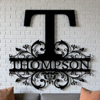Custom Metal Signs | Personalized Monogram Name Sign | Outdoor Wall Art - Image 4