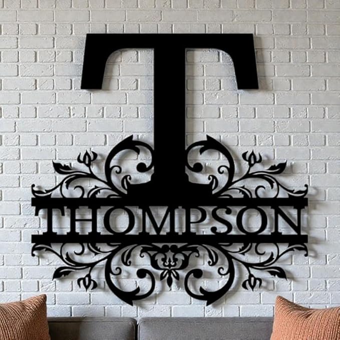 Custom Metal Signs | Personalized Monogram Name Sign | Outdoor Wall Art - Image 4
