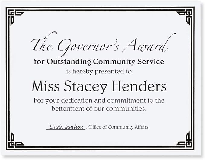 PaperDirect Black on White Classic Specialty Certificates, 8½ x11, Foil Accents - Image 2