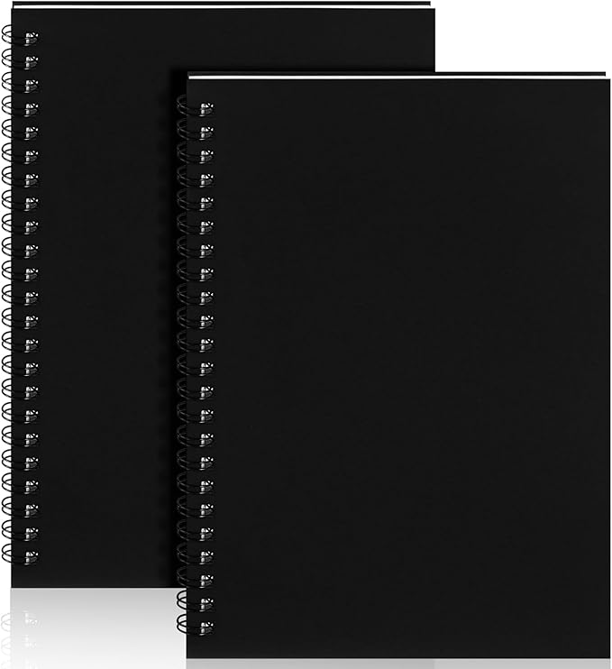 Yahenda 2 Pcs Spiral Notebook Bulk A5 Journal Lined 8.3'' x 5.5'' Writing by Yahenda