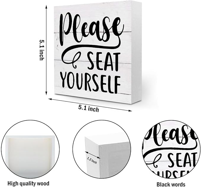 CQM 2 PCs Funny Bathroom Decor, Humorous Bathroom Decorative Sign, Rustic - Image 2