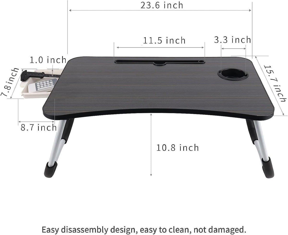 Laptop Desk Foldable Bed Table, Portable Lap Desk Laptop Bed Tray Table with ...