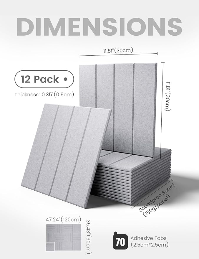 Large Felt Bulletin Board 48" x 36" Cork Board Alternative-12 Pack - Image 2