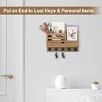 Lucundm Key Holder Wall Mount, Mail Holder - Image 3