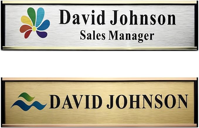 SINKAA Personalized Name Plate for Door or Wall, 2 x 8 inch Custom Office by SINKAA