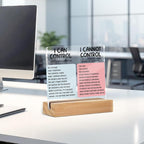 Mental Health Desk Decor Things I Can Control Acrylic Sign, Inspirational Gifts - Image 4