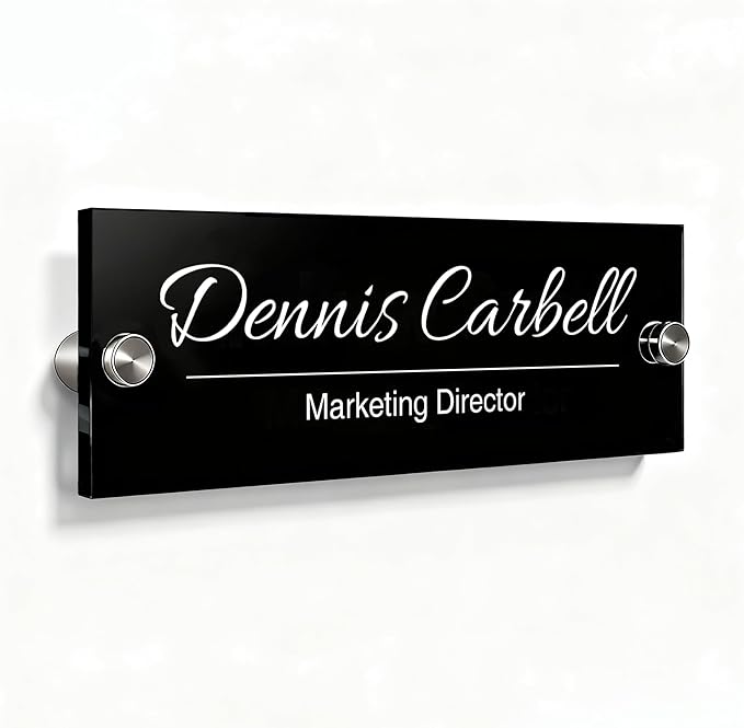 Personalized Office Wall Name Plate Sign Custom Door Name Plate Office Gifts by Unknown