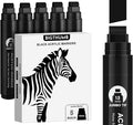 BIGTHUMB Black Poster Markers Jumbo: 5 Pcs 15mm Wide Tip Thick Acrylic Paint by BIGTHUMB