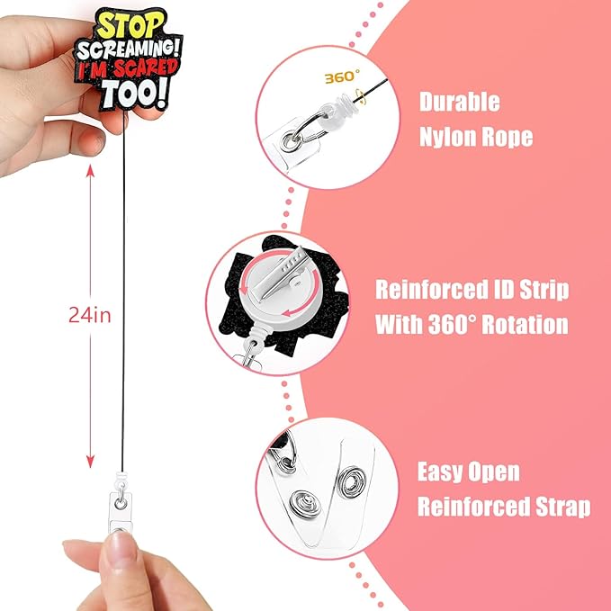 Aoryalps Retractable Badge Reel Holder Retractable - Image 5