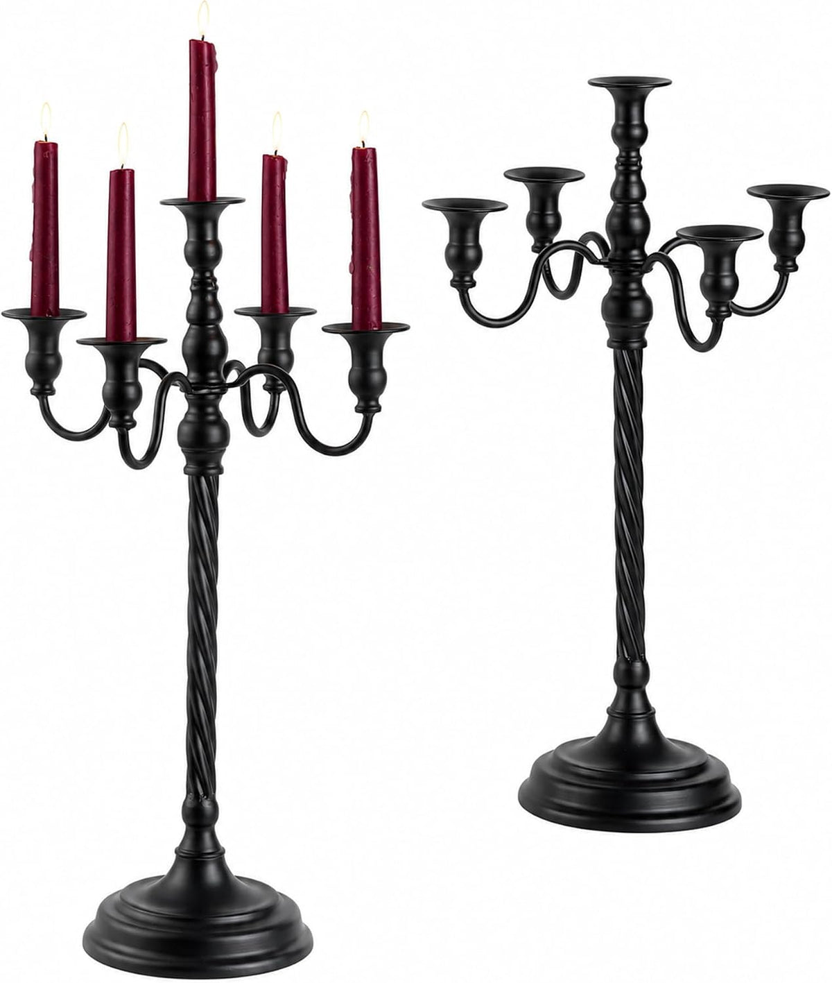 Romadedi Black Halloween Candle Holder: 22-Inch Tall Candelabra