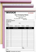 Custom Invoice Book in 3-Part /2-Part Receipt Book by Wasetell