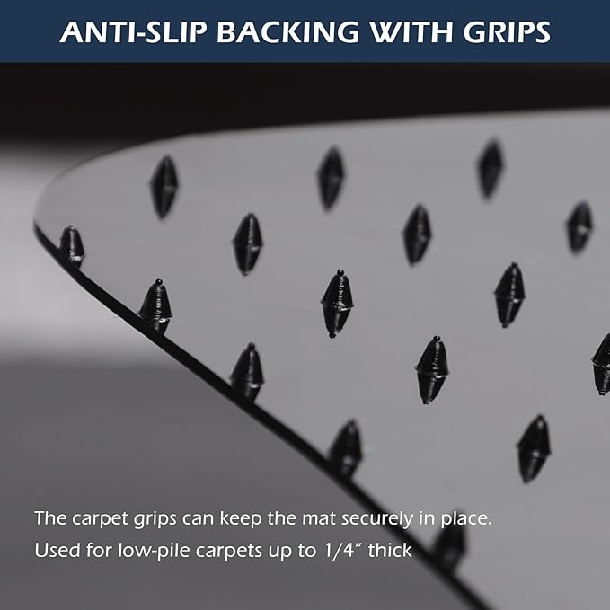 SALLOUS Chair Mat for Carpet, Heavy Duty Vinyl Floor Mat - Image 3