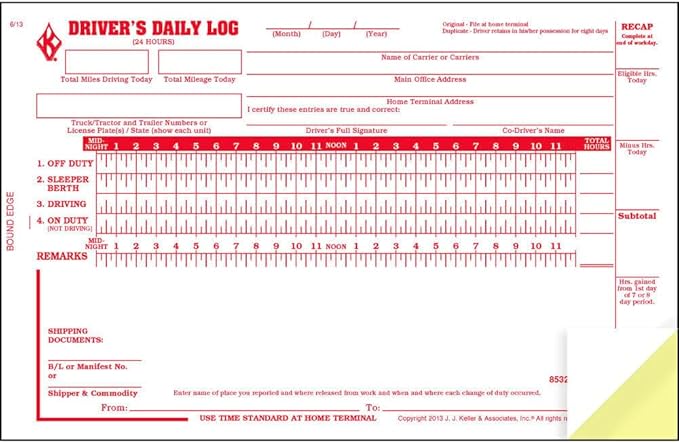 Driver Daily Log Book 10-pk. - Image 3