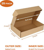 PHAREGE 9x6x2 inch Shipping Boxes Bulk 25 Pack Brown, Tab Lock Tuck Top Mailer - Image 2