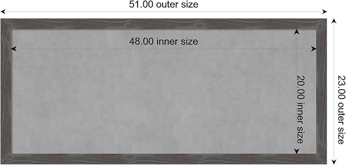 Amanti Art Grey Framed Magnetic Board 23x51 Oversize Vision Board - Image 3