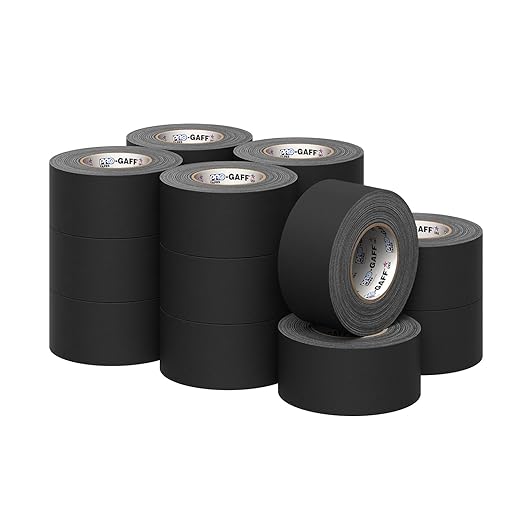 3" Pro Gaff Gaffers Tape 55 yards length black matte. Premium Heavy-Duty by ProTapes%C2%AE
