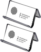 Chiyuehe Black Metal Mesh Business Card Holder Desk Business Card Organizer - Image 5