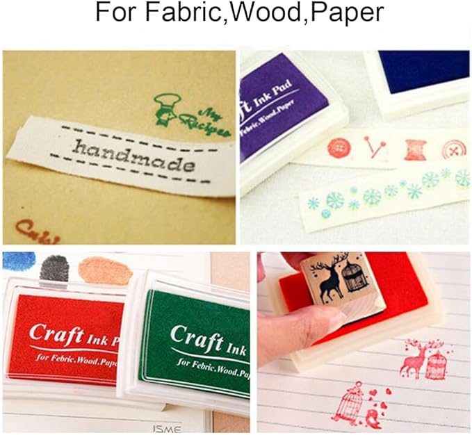 JZTang 6 Pcs Craft Ink Pad, Washable Ink Pads Multicolor Ink Pads - Image 5
