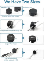 Maveek Magnetic Cord Clips Black, Silicone Cord Organizer Magnet Cable Holder - Image 3