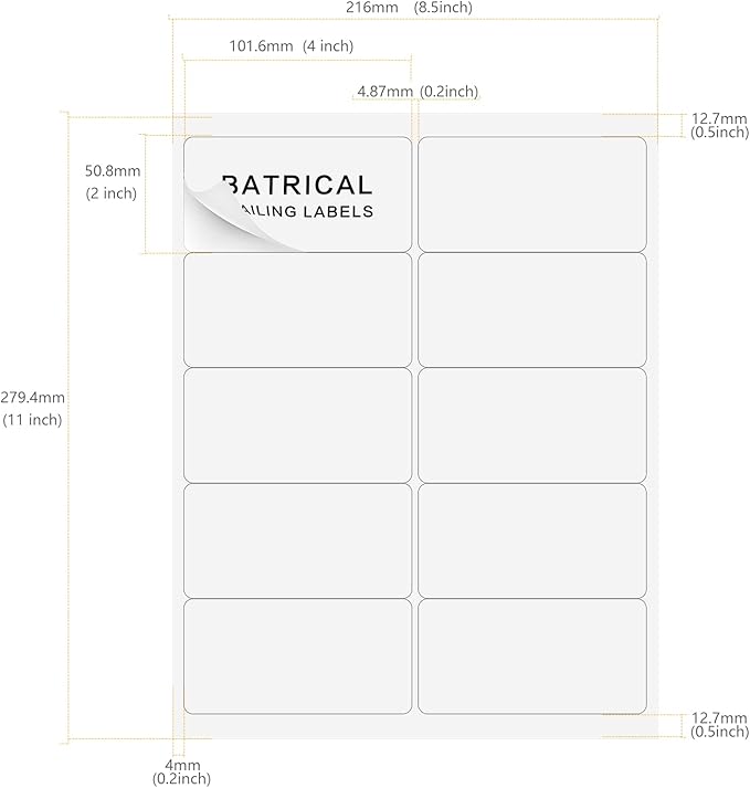 2"×4" Shipping Labels 1000 Labels Sticker Paper - Image 2