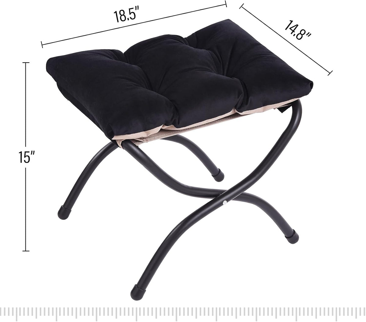 LITA Folding Ottoman, Foldable Footrest Stool, Portable Small Foot Stool for ...