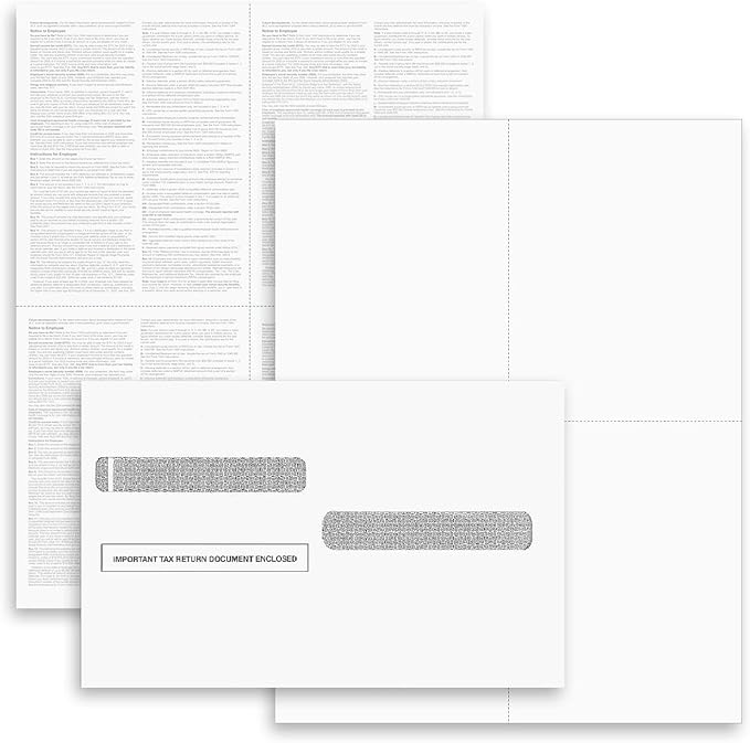 NextDayLabels - W-2 4-Up Employee Tax Forms, Instructions on Back" by NextDayLabels
