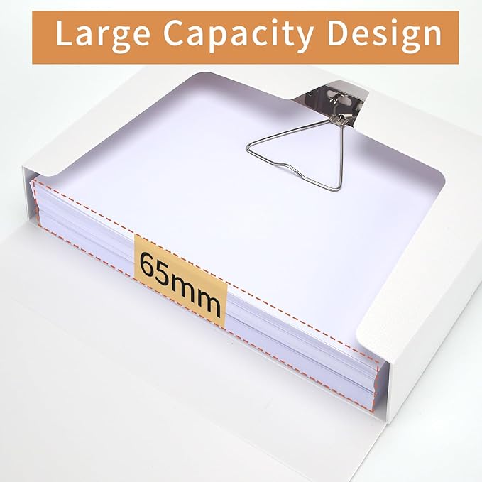 HUA JIE 2 Pack A4 Storage File Boxes Archives Case, 65mm Spine, Box File - Image 2