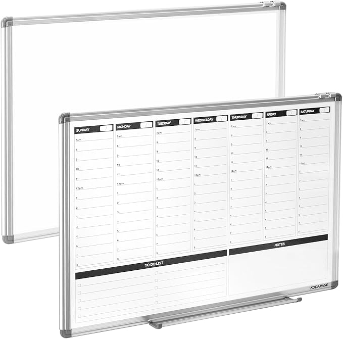 Large Weekly Dry Erase Board, Weekly Planner whiteboard by KODAPAGE