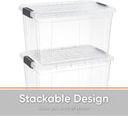 Superio Storage Bins with Lids- 4 Pack, 4.75 Qt Clear Boxes - Image 4