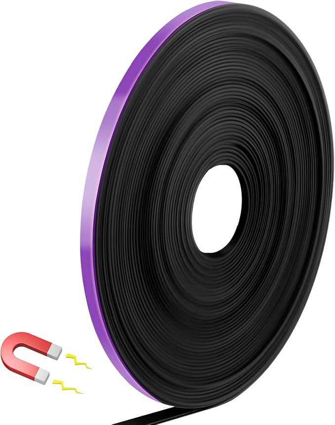 AmazingSpark Magnetic Tape Roll Thin Strips, 1/4 Inch x 33 Feet Magnetic Board by Unknown