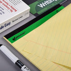 KAISA Yellow Legal Pads Writing Pads Recycled Paper 8.5"x11.75" Wide Ruled - Image 5