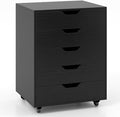 Giantex 5-Drawer Storage Cabinet, Mobile Lateral File Cabinet by Giantex