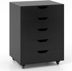 Giantex 5-Drawer Storage Cabinet, Mobile Lateral File Cabinet by Giantex
