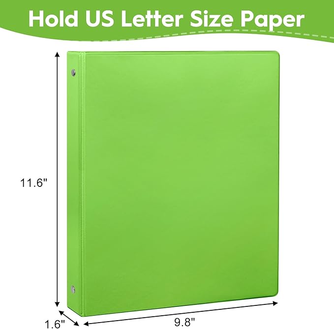 CIXILDTS 3 Ring Binders, Standard Round Ring Binder Fit Letter Size Paper - Image 2