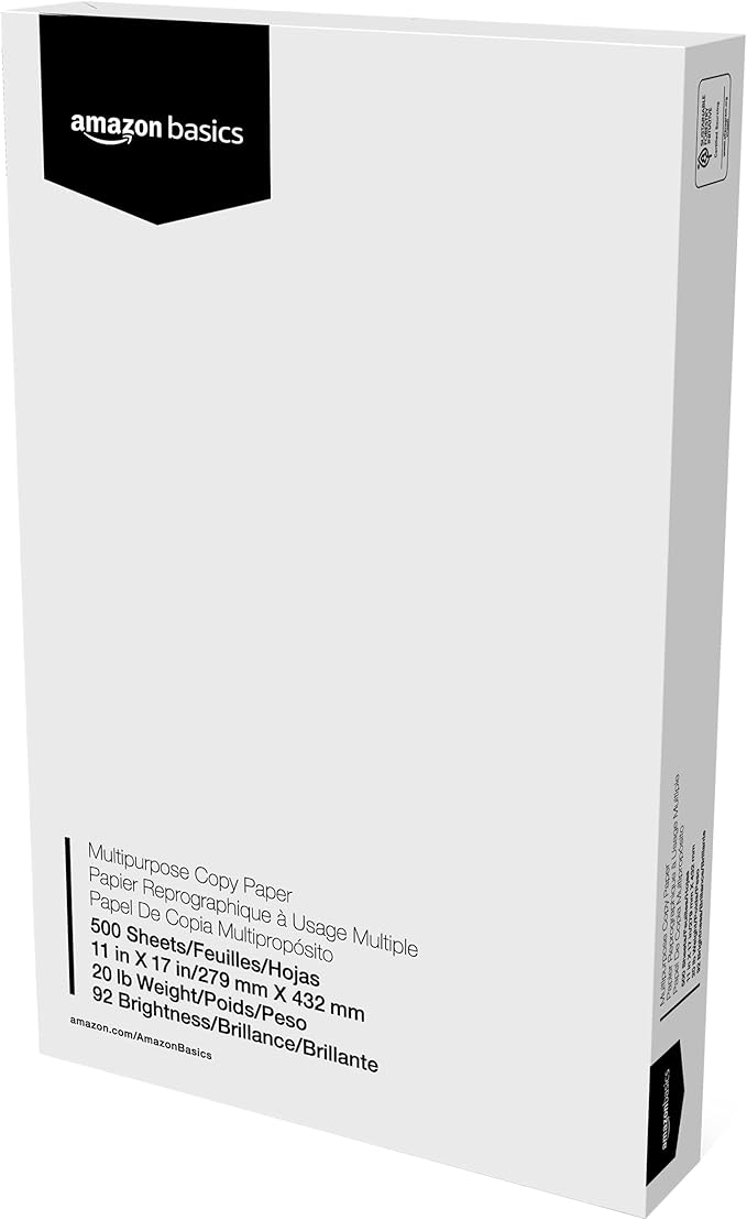 Amazon Basics Multipurpose Copy Printer Paper, 20 lb, 11 x 17 Inches, 5 Reams - Image 3