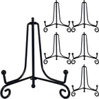 HENABLE 6PCS Premium Black Iron Plate Stands by HENABLE
