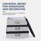 Soul & Lane Black and White Decorative Storage Boxes - Image 2