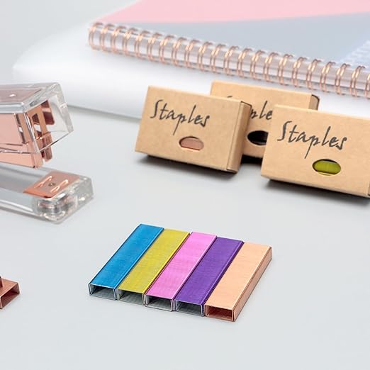 NatSumeBasics 6000 Colored Staples Colorful 26/6 Standard Staple - Image 3