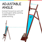 MEEDEN Walnut Large Painters Easel Adjustable Solid Beech Wood Artist Easel - Image 3