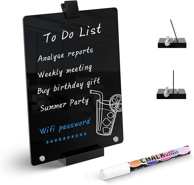 Kivsty Acrylic Black Dry Erase Board by Kivsty