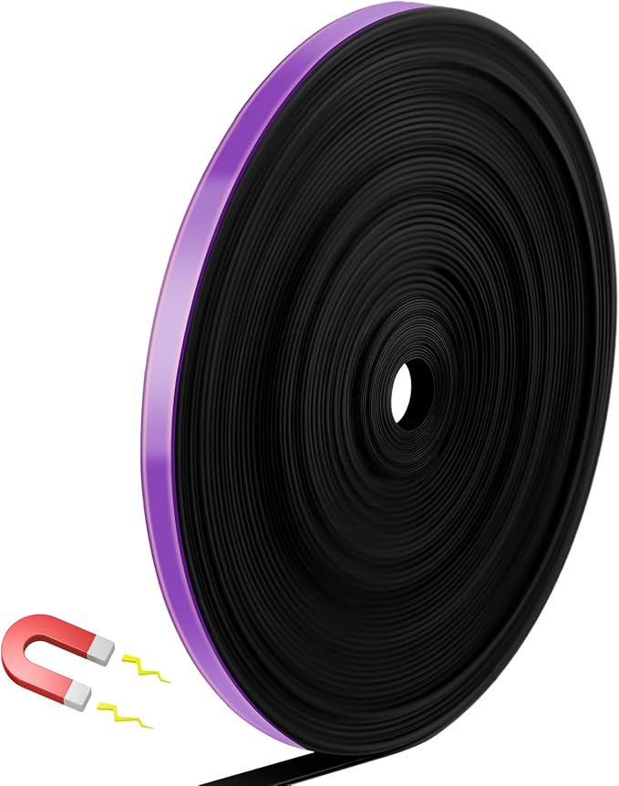 AmazingSpark Magnetic Tape Roll Thin Strips, 0.39 Inch x 66 Feet Magnetic Board by Unknown