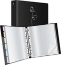 Uquelic 80-Pocket Binder with Plastic Sleeves by Uquelic