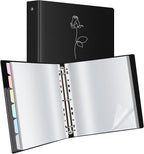 Uquelic 80-Pocket Binder with Plastic Sleeves by Uquelic