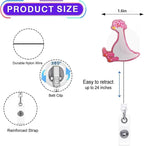2pc Silly Goose Nurse Badge Reel, Funny Cute Work Badge Holder - Image 2